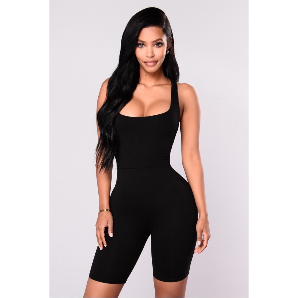 FashionNova Remedy For Everything Romper Black M